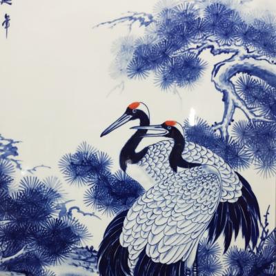 Tranh Tùng Hạc men chàm